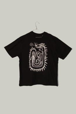 T-shirt FLAMEBOI ciemny oversize